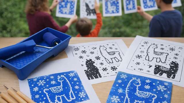 Petit-déj' des lamas + atelier créatif de styrogravure