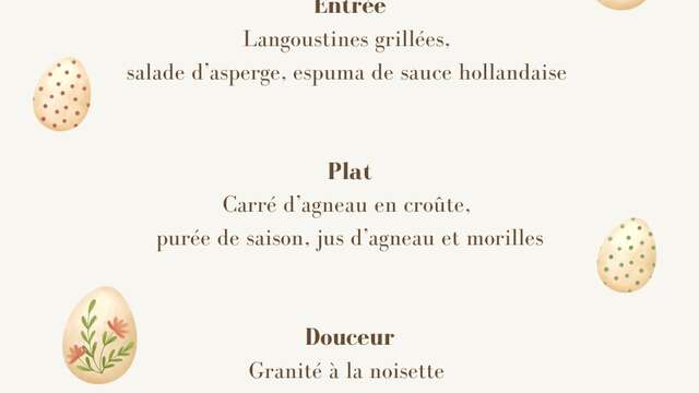 Menu spécial Pâques au Relais des Landes