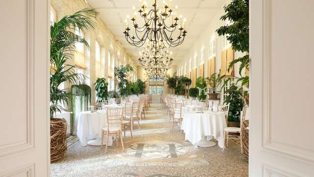 Dîner de fête à l'Orangerie