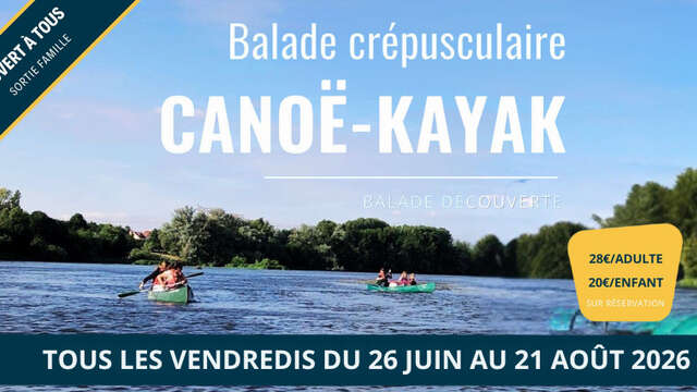 Balade crépusculaire en canoë