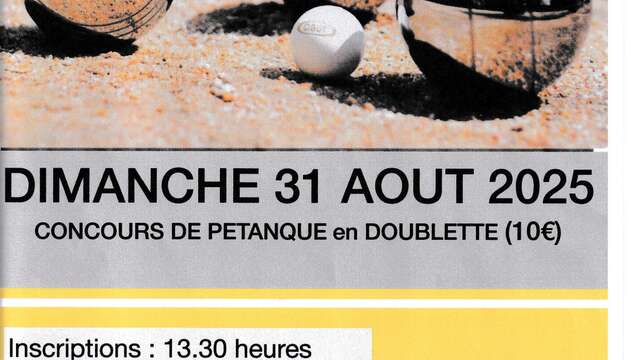 Concours de pétanque en doublette