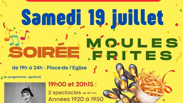 Soirée Moules Frites et marché de nuit