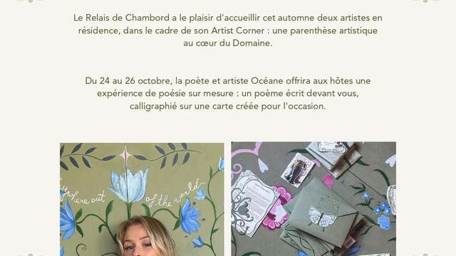 Le coin des artistes au relais de Chambord