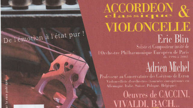 Concert accordéon classique et violoncelle