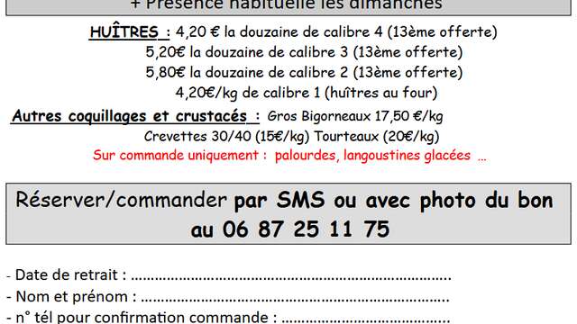 Huîtres et fruits de mer fêtes de fin d'année