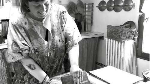 Atelier de sérigraphie à l'encre végétale