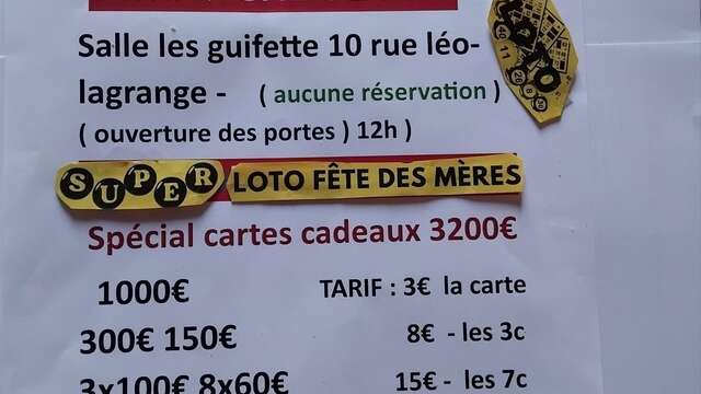 GRAND _ LOTO (fête des Mères) animé par Antony et Olivia (avec écran