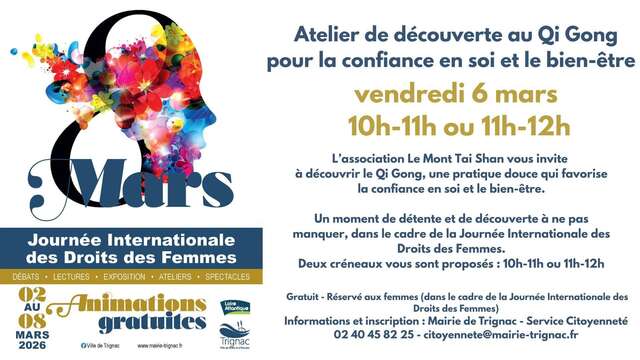 Atelier de découverte qi gong pour la confiance en soi et le bien-être