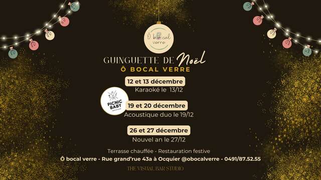 Guinguette de Noël O bocal verre