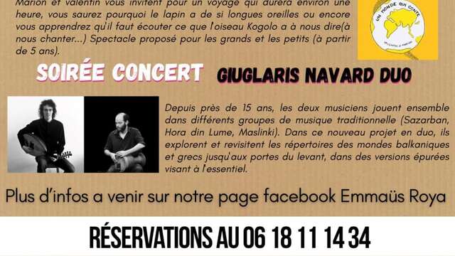 Evening at the Resto paysan: "Un monde qui compte" show and Balkan music concert