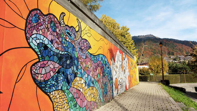 Art Vache : fresque "Quand l'art vache rencontre l'art catalan"