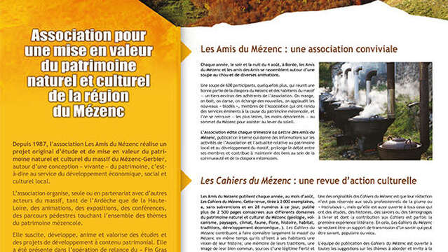 Présentation des Cahiers du Mézenc