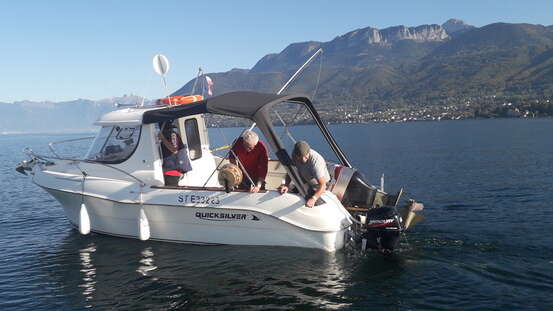 Sortie pêche en bateau sur le Léman