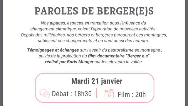 Projection-débat "Paroles de berger(e)s"