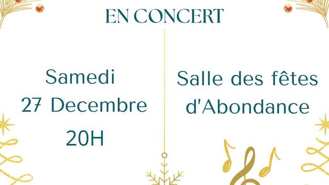 Concert de Noël de l’Harmonie d’Abondance
