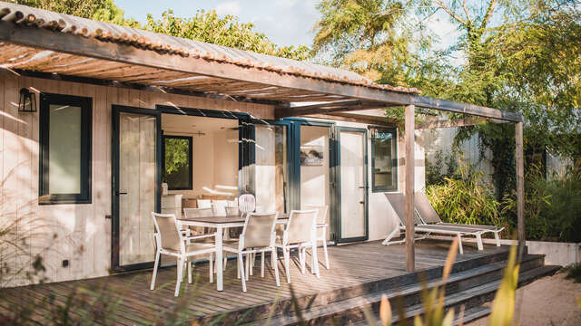 Stay in a luxury beach house or wooden cabin