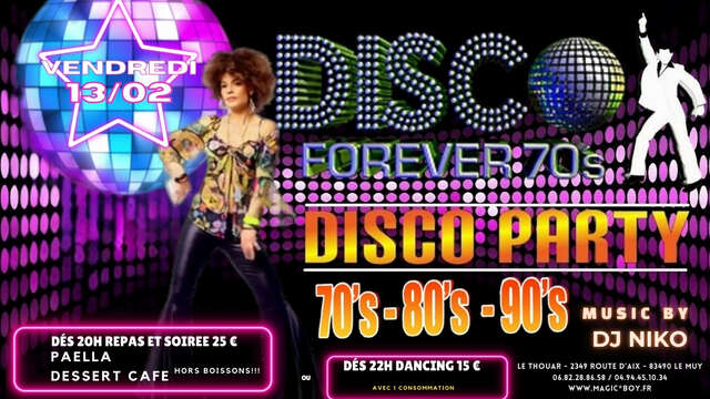 Soirée Disco au Thouar