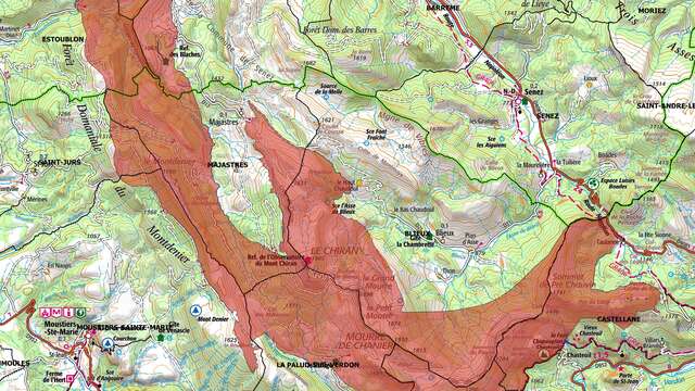 Natura 2000 : Gorges de Trévans - Montdenier - Mourre de Chanier