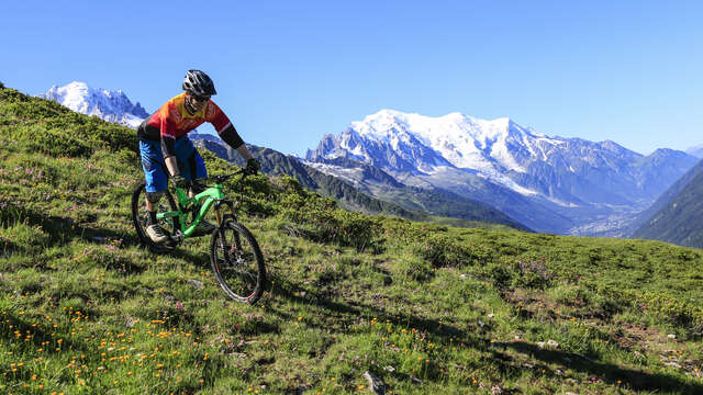 Descente VTT : Piste bleue des Chevreuils - Balme - Secteur Chamonix