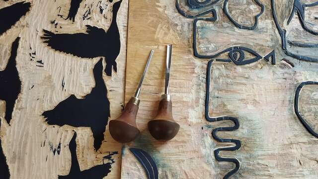 Stage de gravure sur bois à Salagon