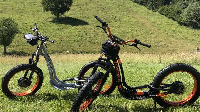Ain's Temps Loisirs : swincars et trottinettes tout-terrain électriques sur le Plateau de Retord