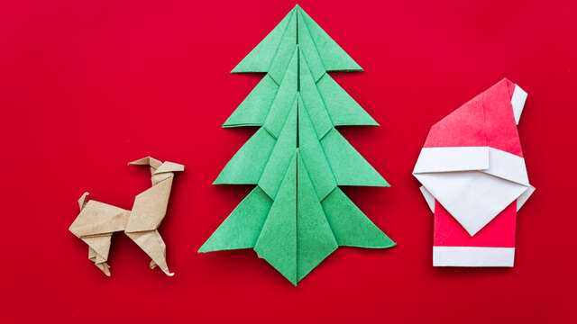 Atelier origami : décorations de Noël