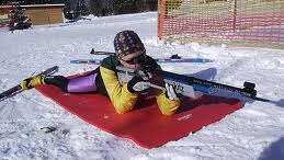 Schießübungen Biathlon-Laser