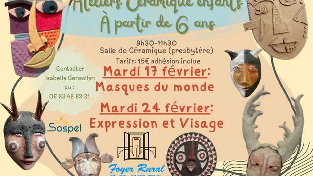 Atelier céramique enfants : Expression et visage