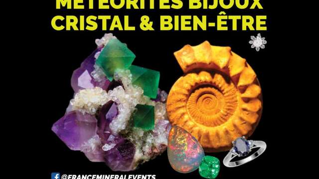 Salon des minéraux, fossiles, gemmes, métérites, bijoux, cristal & bien-être