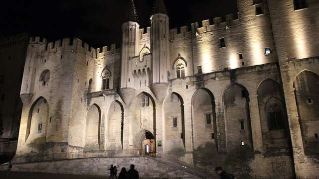 Le Palais des Papes, la nuit