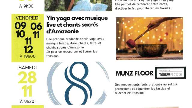 Yin yoga, musique live et chants sacrés d'Amazonie avec Nadège Bressy