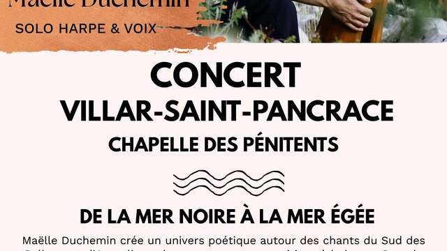 Solo harpe et voix à la Chapelle des Pénitents : Maëlle Duchemin