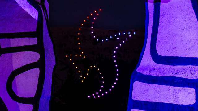 Spectacle de drones lumineux