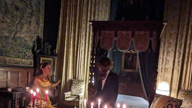 Feu d'artifice et chandelles au Château de Brissac