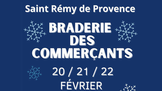 Winter sales by retailers in Saint-Rémy-de-Provence