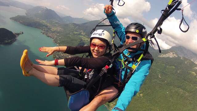 Vol parapente en ascendance