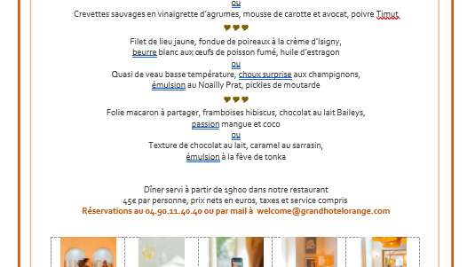 Repas de la Saint Valentin au restaurant Aurasice