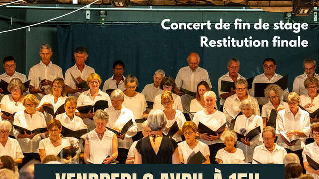 Représentation de fin de stage de chant