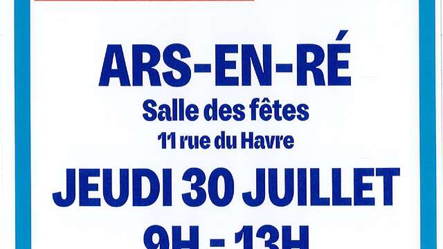 Donación de sangre en Ars-en-Ré