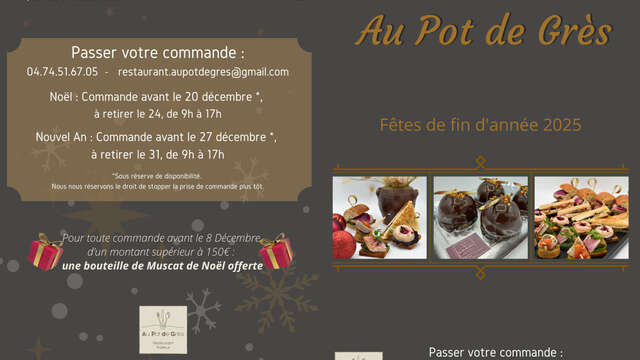 Carte des fêtes à emporter