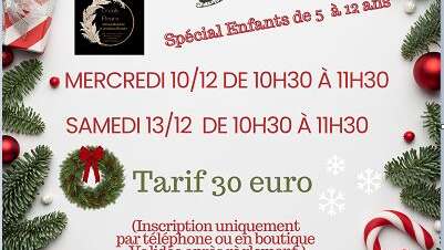 Atelier floral  : couronne de Noël ( enfants )