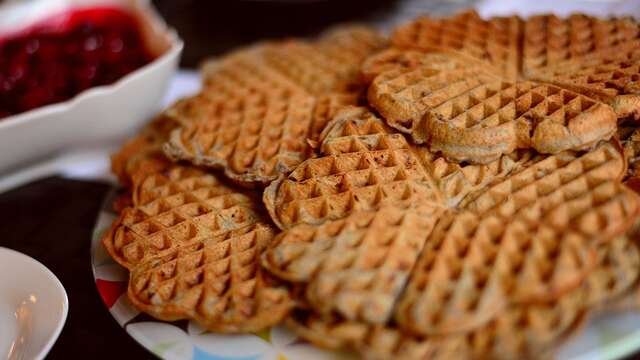 Atelier gaufre à la farine de pois chiche