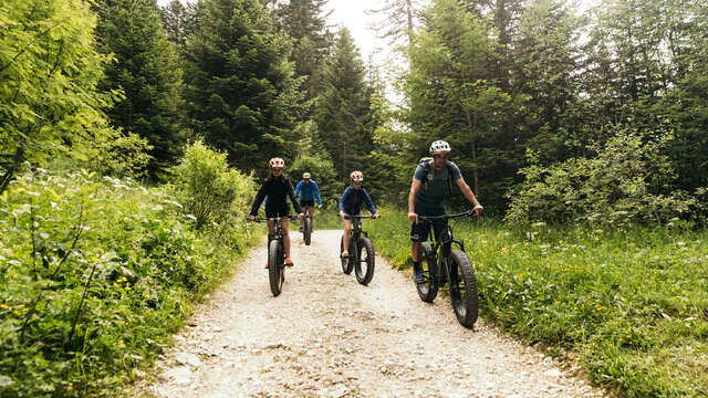 Piste VTC rouge Plan Goy Au départ de la Féclaz