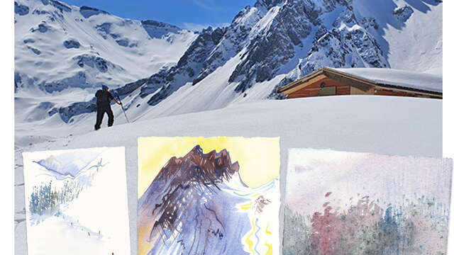 Carnets de neige : stage d'aquarelle dans les montagnes des Contamines-Montjoie