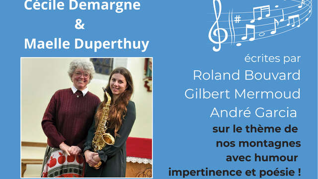 Histoires contées au rythme du saxo avec Maëlle Duperthuy et Cécile Demargne au Centre Culturel de la Gorge