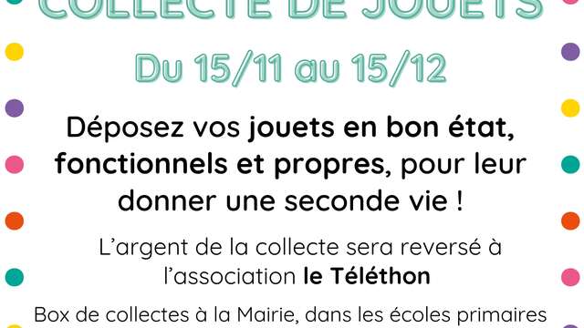 Téléthon - Grande collecte de jouets d’occasion