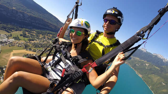 Baptême minipouss en parapente
