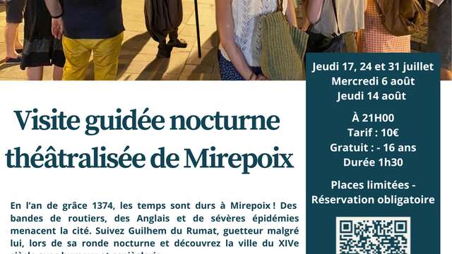 Guided nocturnal dramatised tour of Mirepoix