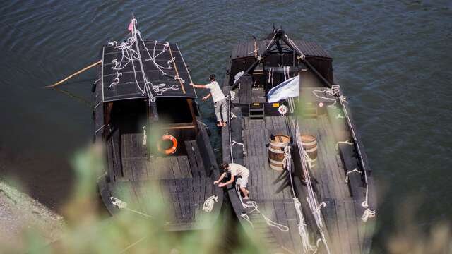 Visite guidée avec trajet en gabare