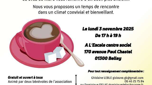 Café deuil à l'Escale centre social à Belley